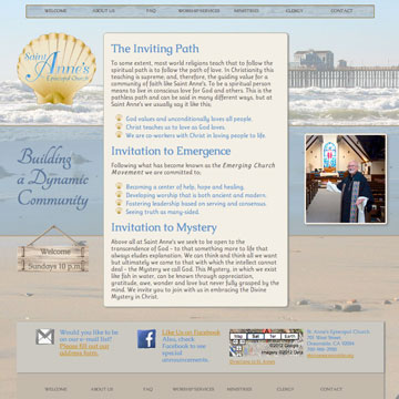 Image of Saint Annes Home web page