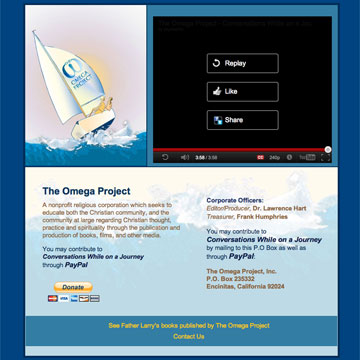 Image of the Omega Project website home page