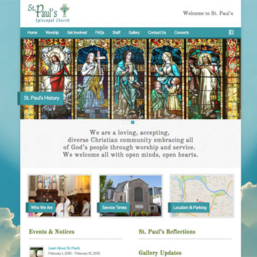 image of St. Paul's home page